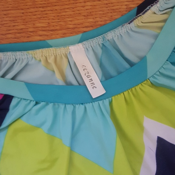 Multi colored silk top - Picture 2 of 3